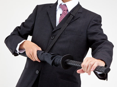 Зонт-трость Меч Самурая 16 спиц (полуавтоматический)