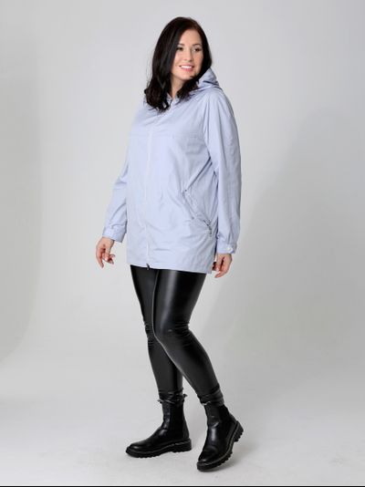 Ветровка жен. ДВ 24146 серо-голубой