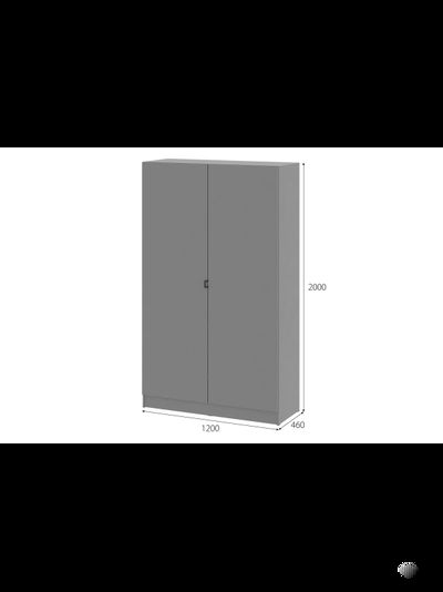 Энни 1200 шкаф двустворчатый распашной Графит