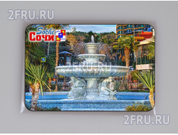 Магнит на холодильник 8х6 см. с символикой Сочи - Фонтан на Черноморской