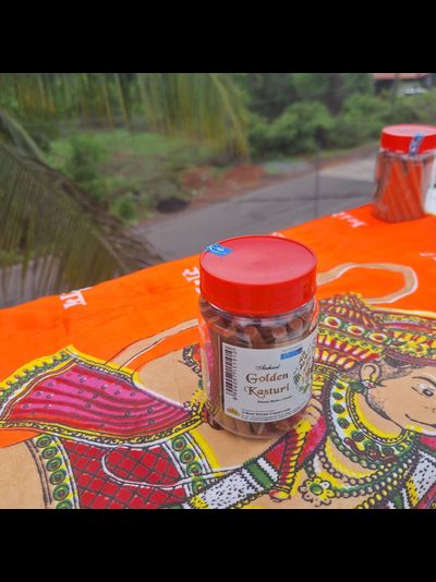 Натуральные ароматические благовония безосновные (палочки 100 грамм) "Golden Kasturi" ЭКСКЛЮЗИВНЫЕ ВОЛШЕБНЫЕ благовония ручной работы , направленные на очищение и энергетическое восстановление