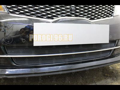 Защита радиатора KIA Optima 2015-2018 (GT / GT-Line) black низ