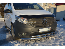 Защита переднего бампера двойная d60/42 для Mercedes-Benz Vito (2014-)