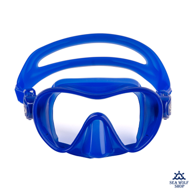 Маска для дайвинга с трубкой Scorpena Junior комплект неон-синий (детск)
