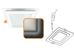 Светильник встраиваемый Ecola даунлайт 12W 6500K Квадрат Стекло подсветка 6K 160x35 DJRD12ELC