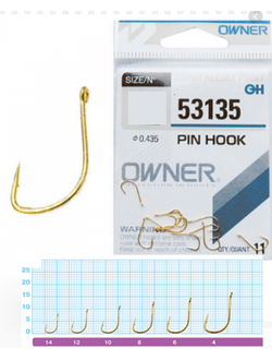 Крючки OWNER Pin Hook № 12 53135 (5шт/уп)