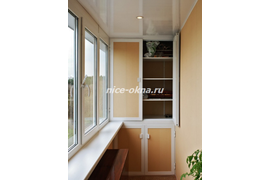 установка окон на балкон + монтаж шкафчика