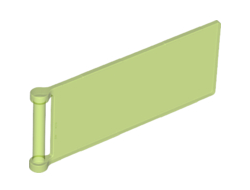 Flag 7 x 3 with Bar Handle, Trans-Bright Green (30292 / 6175981 / 6290264)