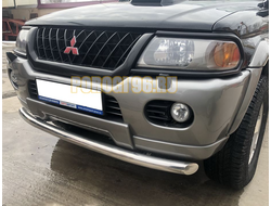Защита переднего бампера d60 для Mitsubishi Pajero Sport (1998-2007)