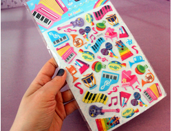 Наклейки объемные "Музыка"