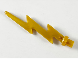 Wave Angular Single with Bar End Lightning Bolt, Pearl Gold (27256 / 6294353)