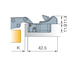 Петля мебельная Titus T-Type с доводчиком Glissando (для фальшпанели) 110/48/17 мм