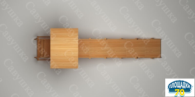 Зимняя заливная горка Савушка Зима Wood - 5 скат 5 метров