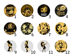 Значки Бенди и чернильная машина №2