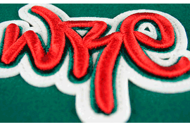 3д вышивка красные буквы