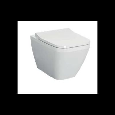 Комплект: Подвесной безободковый унитаз Vitra Integra Square, с сиденьем с микролифтом, инсталяцией и панелью управления Root Round хром, 9856B003-7207