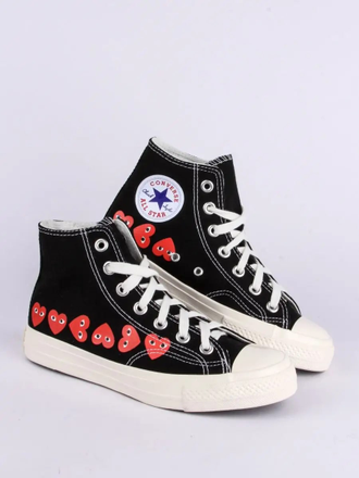 Кеды Converse Play Comme Des Garçons Love черные