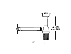 Пластиковый сифон с донным клапаном VitrA, A45109