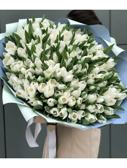 Букет "Танго белых тюльпанов"