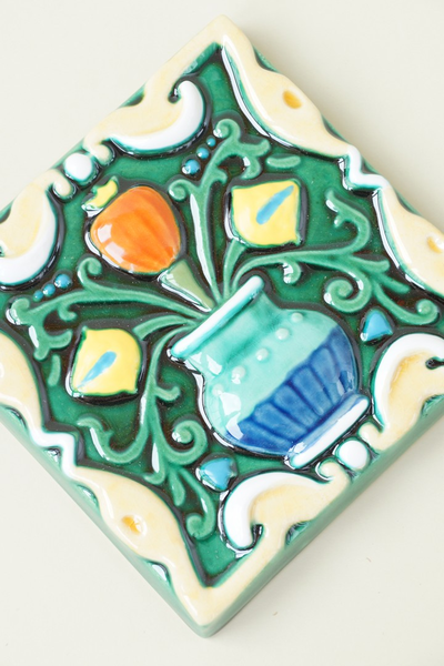 Вазон цветной (керамическая плитка)