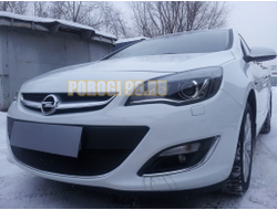 Защита радиатора Opel Astra J 2012- рестайлинг black