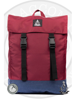 Рюкзак Якорь Большой Корвет 2.0 Мягкий Бордо вид спереди