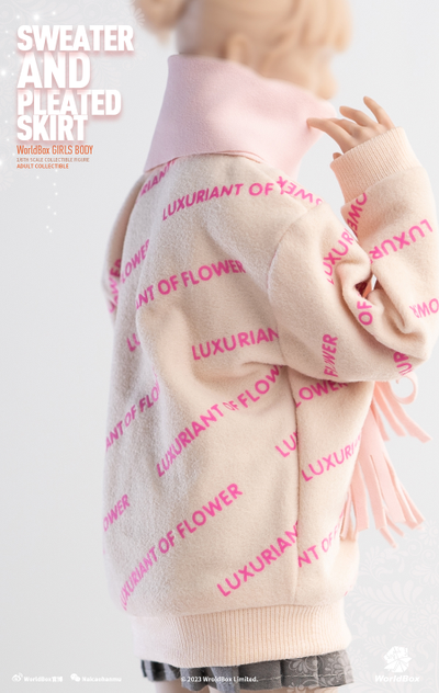 Женский комплект с толстовкой (розовая) и юбкой 1/6 Clothing set pink (CA010) - Worldbox