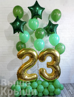 Сет "День Защитника Отечества, золото" (14 шариков)