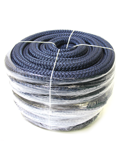 Плетеный швартовый трос c огоном 25мм*20м тёмно-синий