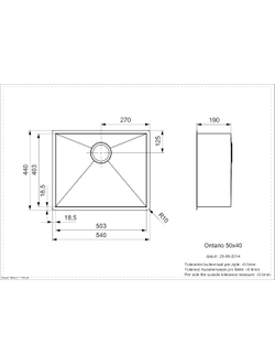 Мойка Reginox Ontario L 50x40 lux