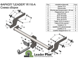 ТСУ Leader Plus для Renault Kaptur (2016 - н.в.), R116-A
