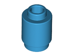 Brick, Round 1 x 1 Open Stud, Dark Azure (3062b / 4653267)