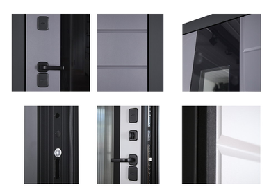 Стальная дверь   Снегирь с окном (терморазрыв 3к). Заказная модель.