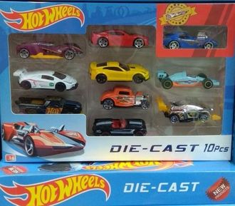 Набор машинок Хот Вилс Die-Cast 10 шт