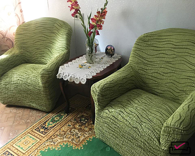 Чехол на кресло Тела Ридже Зеленый. ИТАЛИЯ