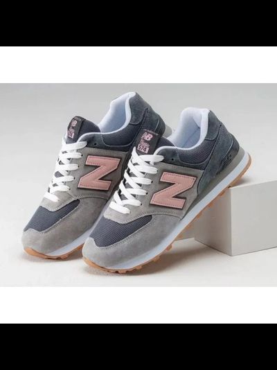 New Balance 574 Grey Purple Pink
