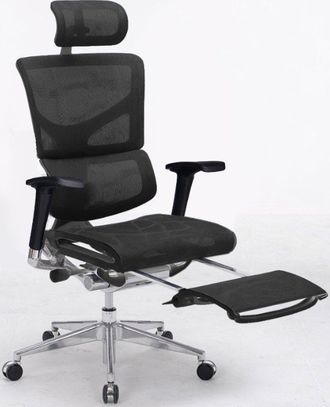 Эргономичное офисное кресло Expert Sail RSAM 01 сетка черная/каркас черный с подножкой