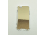 Защитная крышка силиконовая iPhone 6 Plus, акриловое зеркало, золотистая