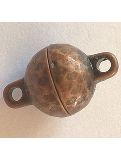 Магнитные застежки, шарик 10 мм медь грани