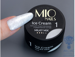 MIOnails Гель Ice Cream Gel - MILKY MIX # 01, 13 г