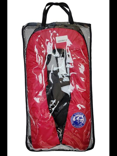 Жилет надувной автоматический Мореман Комфорт, 150 N, красный