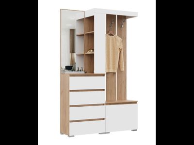 Хелен Прихожая 1260х1980х355 Крафт золотой/белый