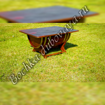 Стол бочка покрытый под дуб