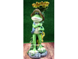 Лягушонок с подсолнухом 45*20см  полистоун Россия 1347-012619