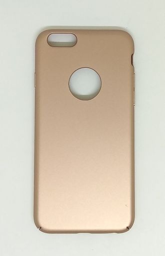 Защитная крышка iPhone 6/6S с вырезом под логотип, матовая, розовая