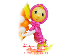 Маша из шаров крупным планом на фото