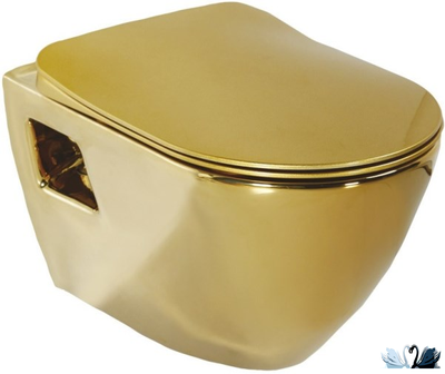 Чаша унитаза подвесная CREAVIT Terra TP325-11CB00E-AK00, золотой