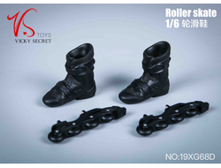 Роликовые коньки (ролики) черные 1/6 (19XG68D) - VSTOYS