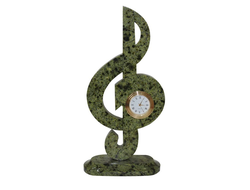 Часы "Скрипичный ключ", змеевик