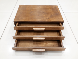 Комод для хранения украшений, 3 ящика без ячеек, цвет "Палисандр" (36*24*18 см, 4 кг) №21391